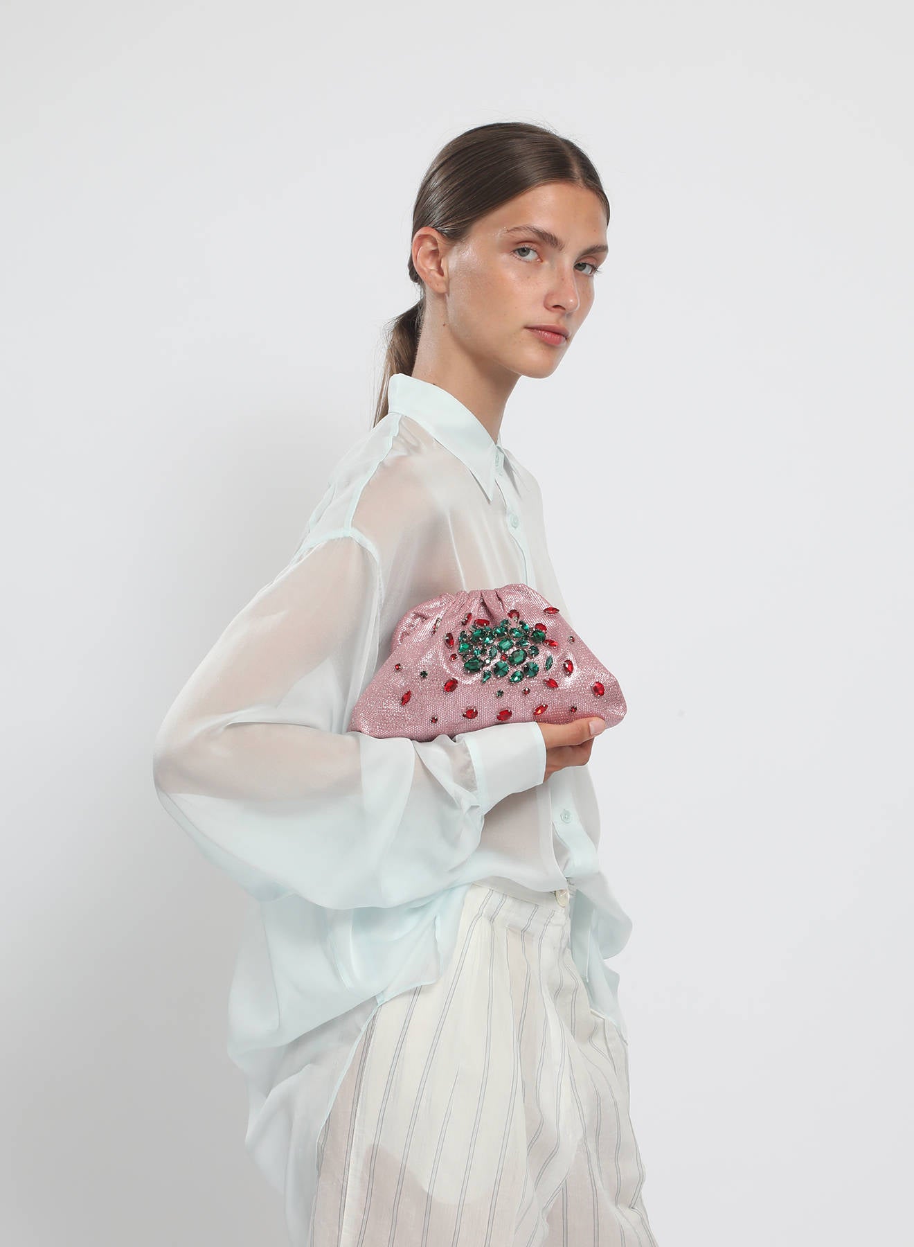 Mini Game Laminated – Small Metallic Clutch | Maria La Rosa