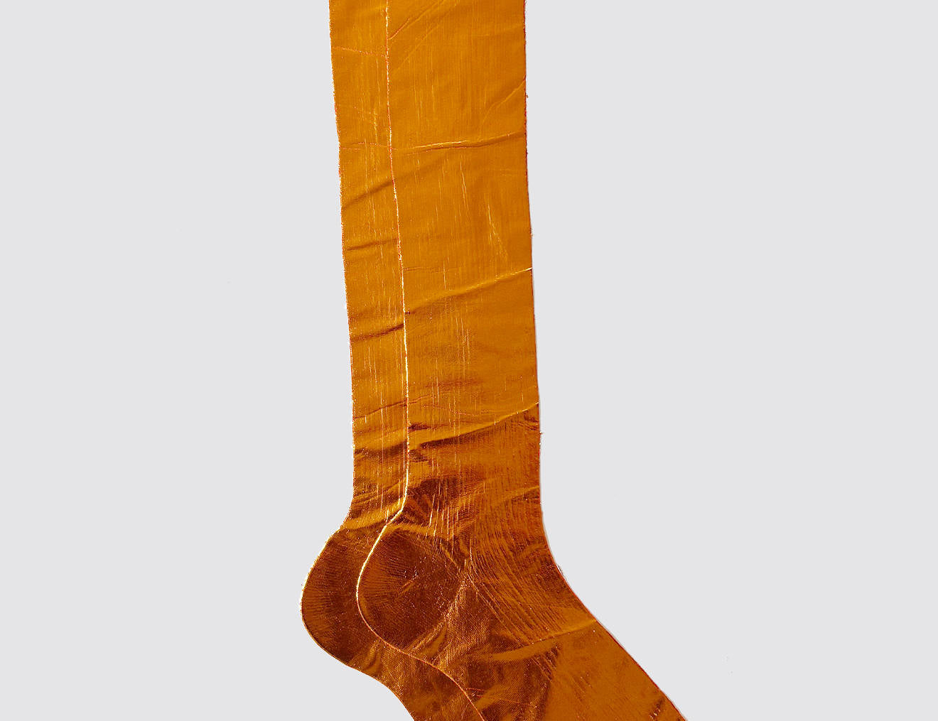 One Ribbed Knee Laminated Socks