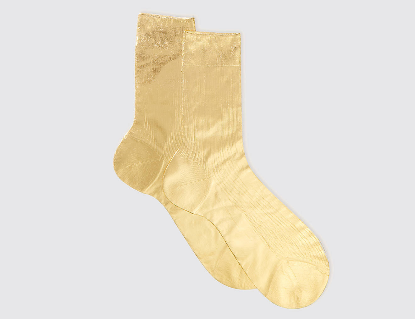 One Ribbed Laminated Socks