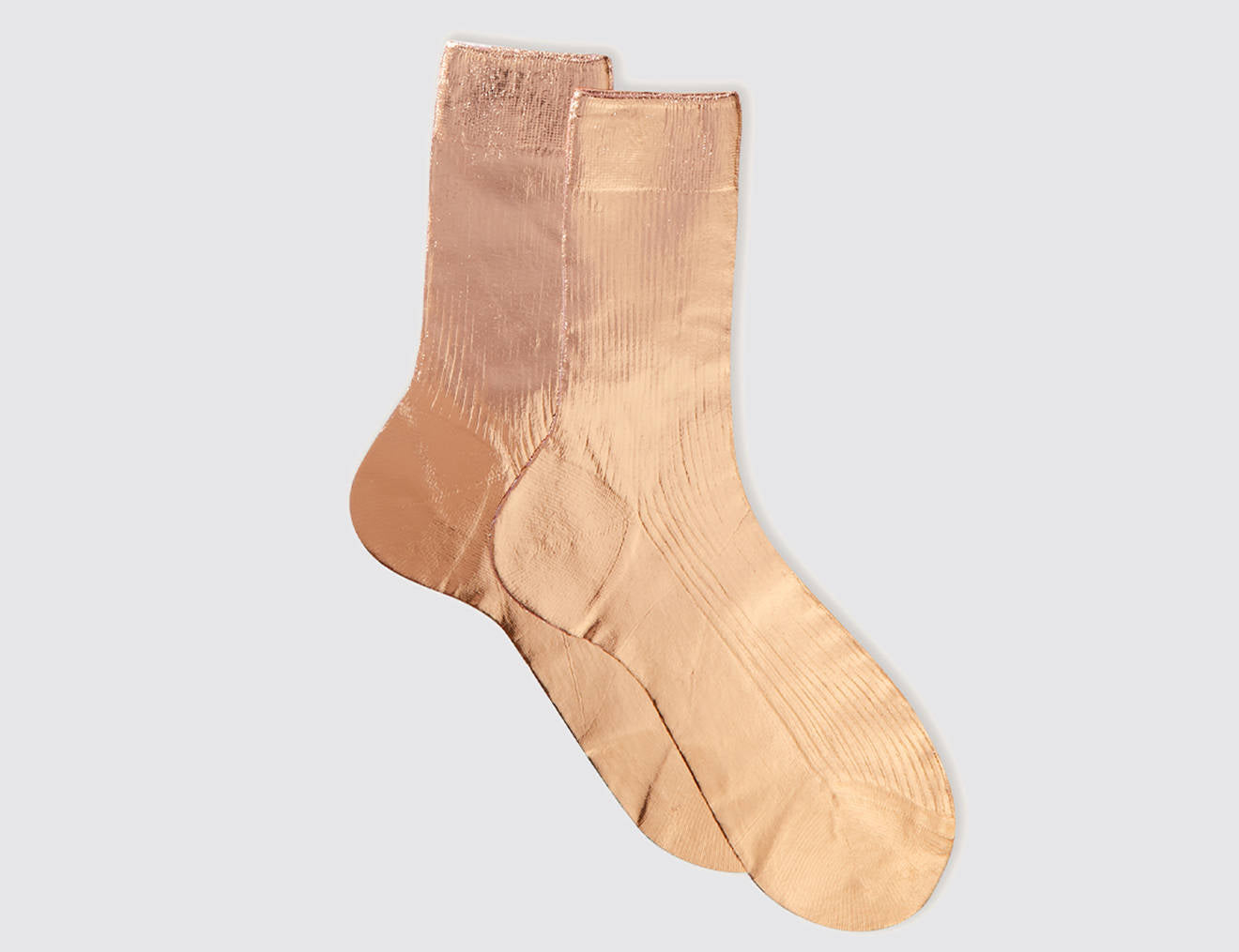 One Ribbed Laminated Socks