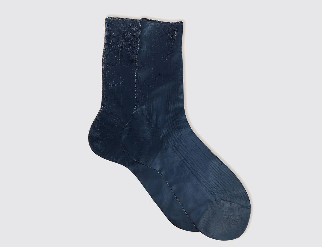 One Ribbed Laminated Socks