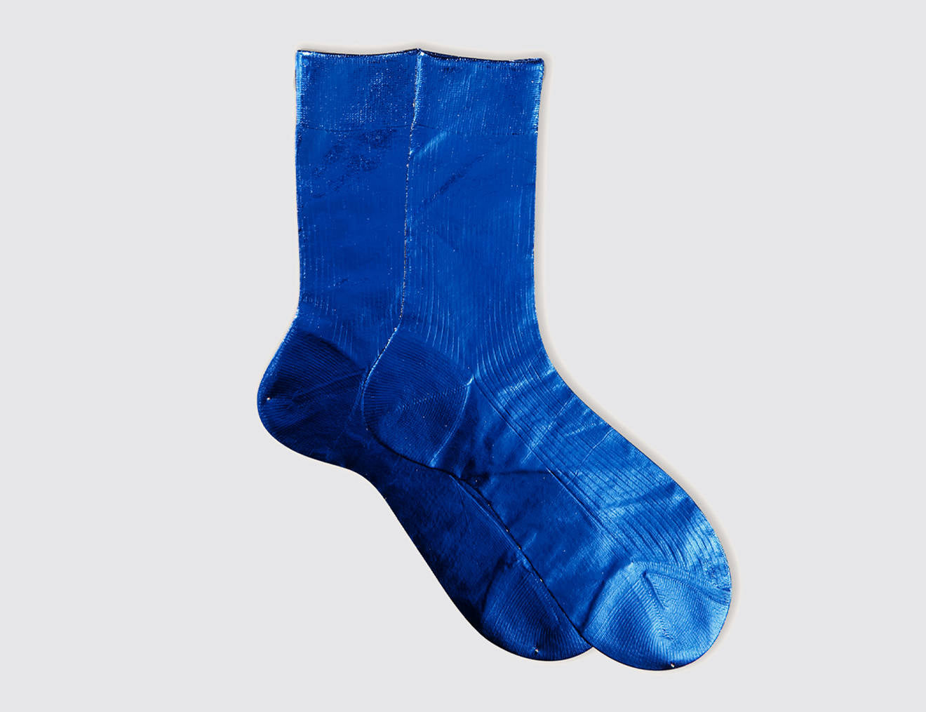 One Ribbed Laminated Socks