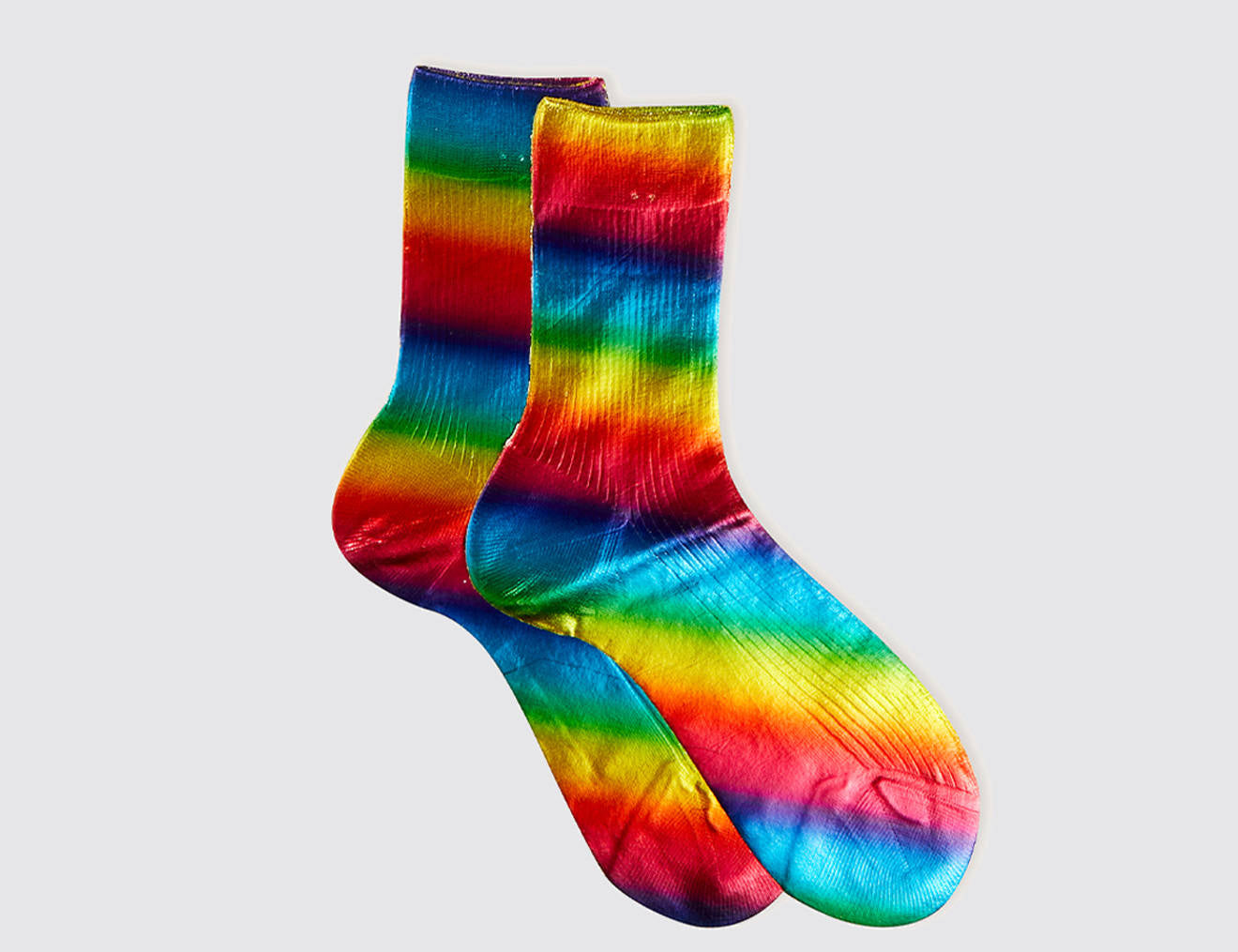 One Ribbed Laminated Socks