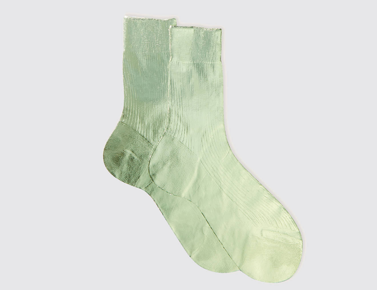One Ribbed Laminated Socks