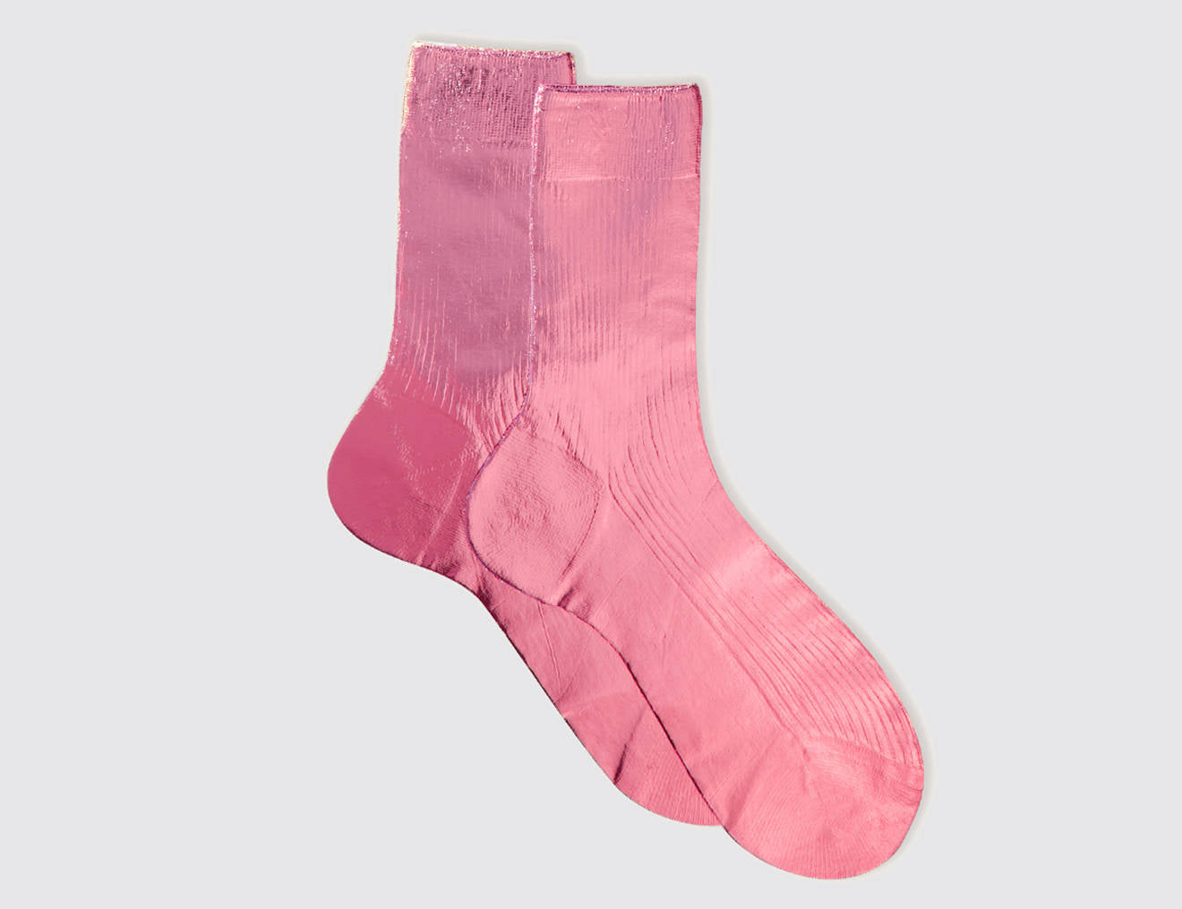 One Ribbed Laminated Socks