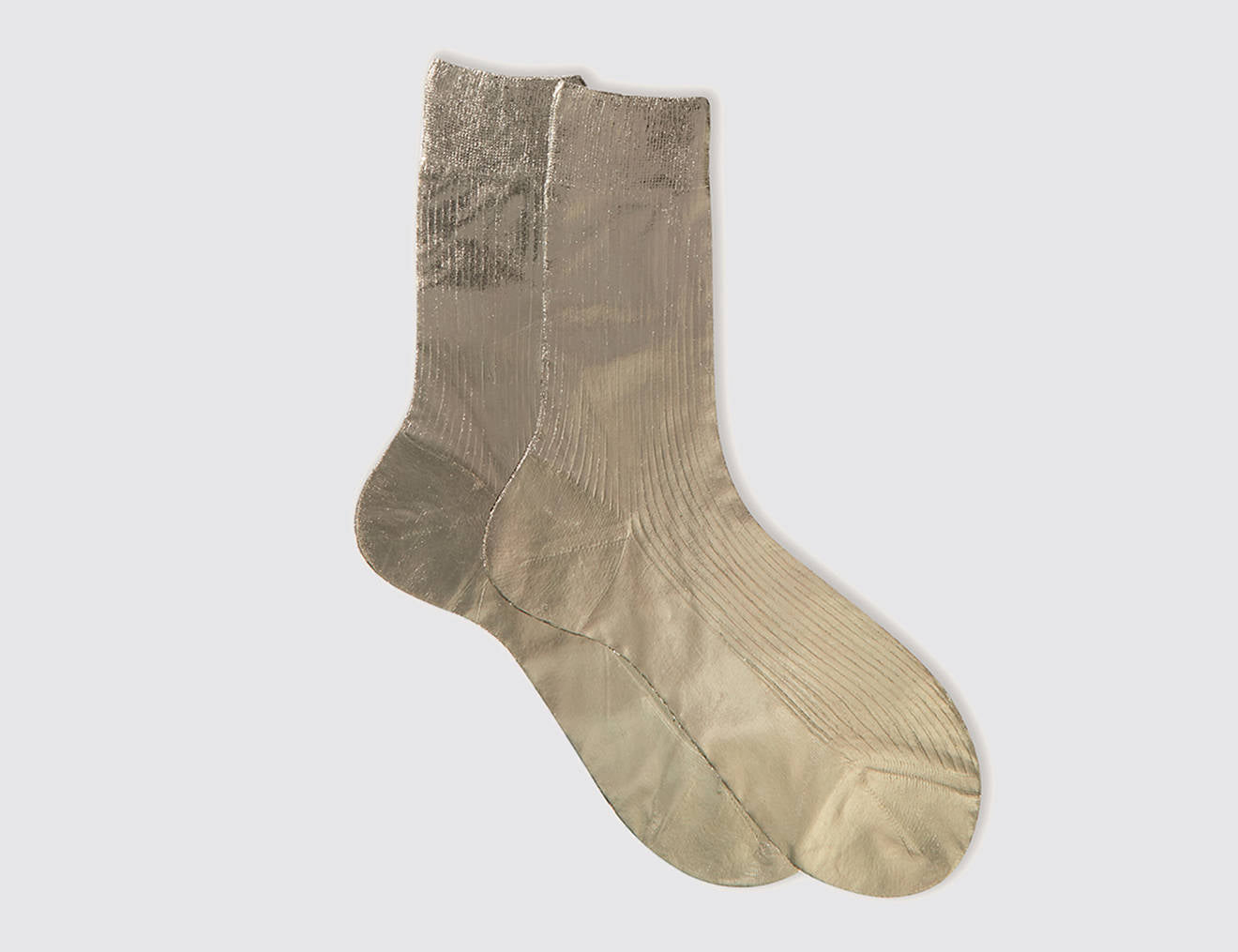 One Ribbed Laminated Socks