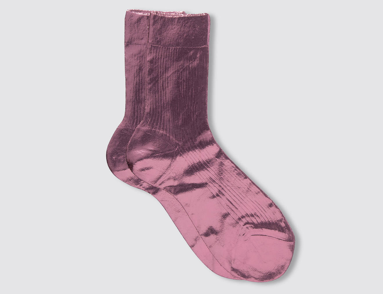 One Ribbed Laminated Socks