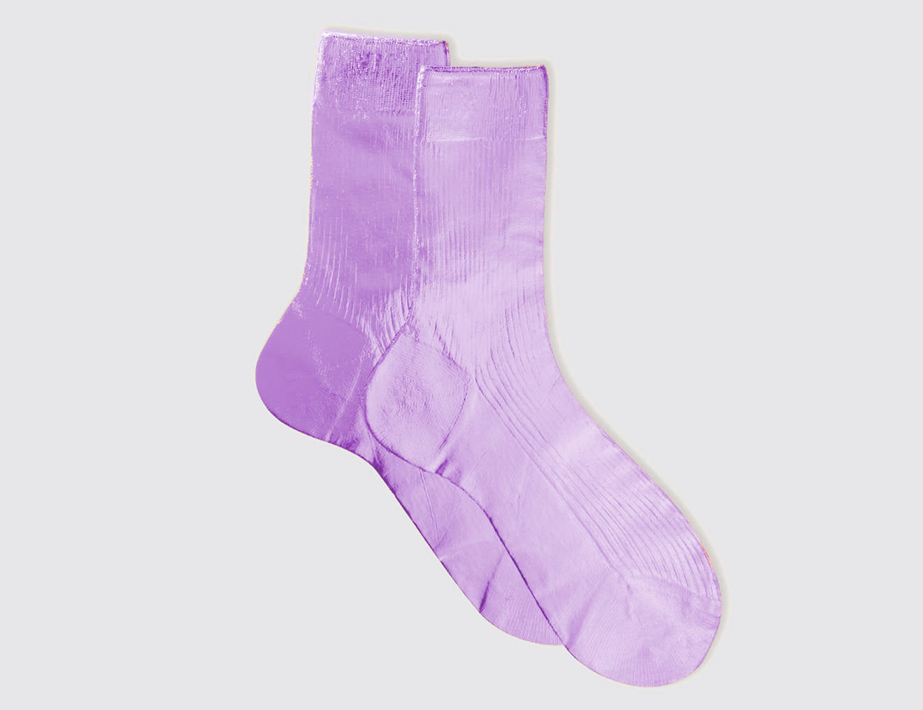One Ribbed Laminated Socks