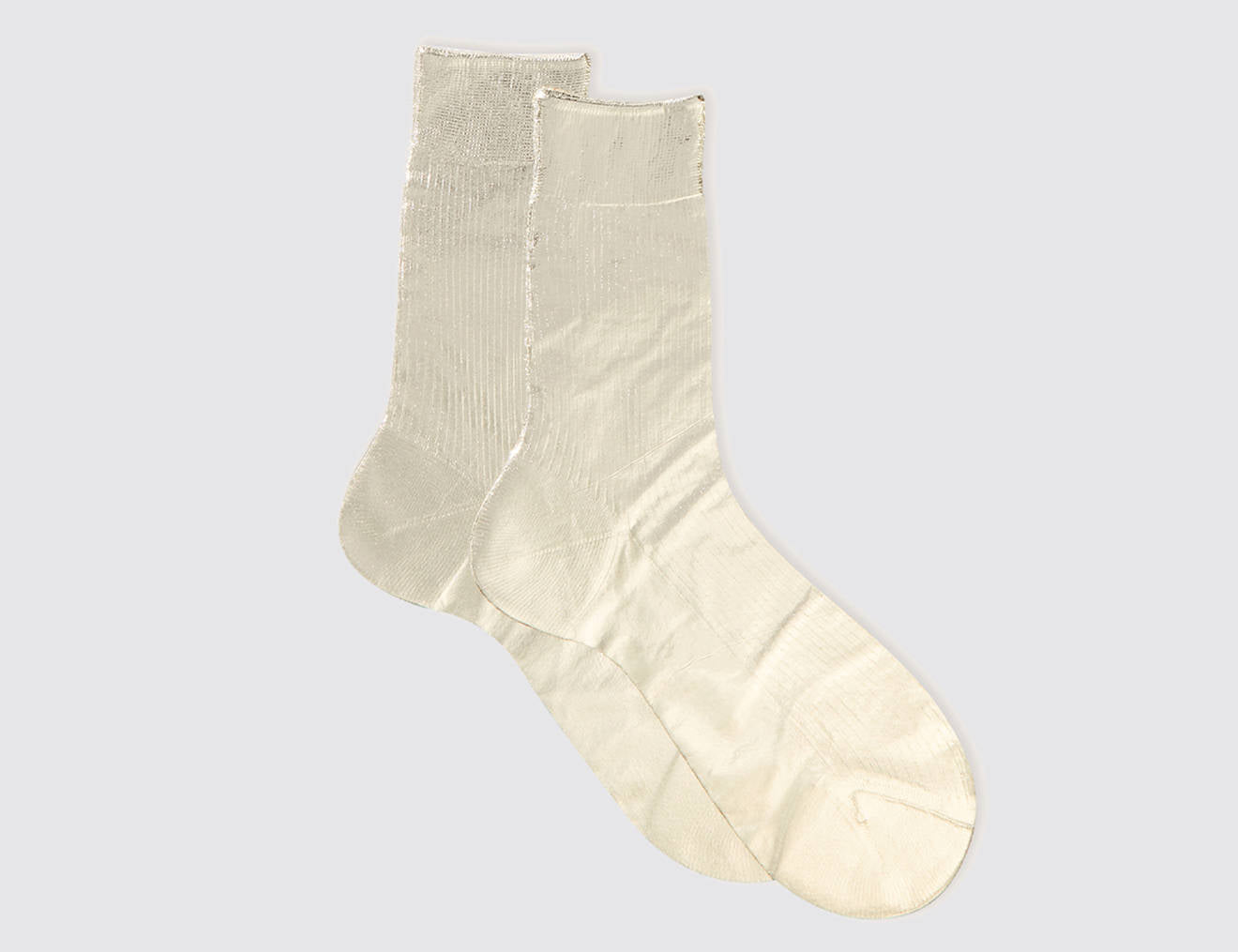 One Ribbed Laminated Socks