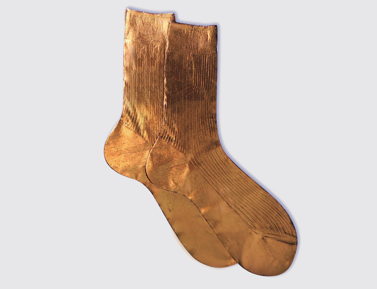 One Ribbed Laminated Socks