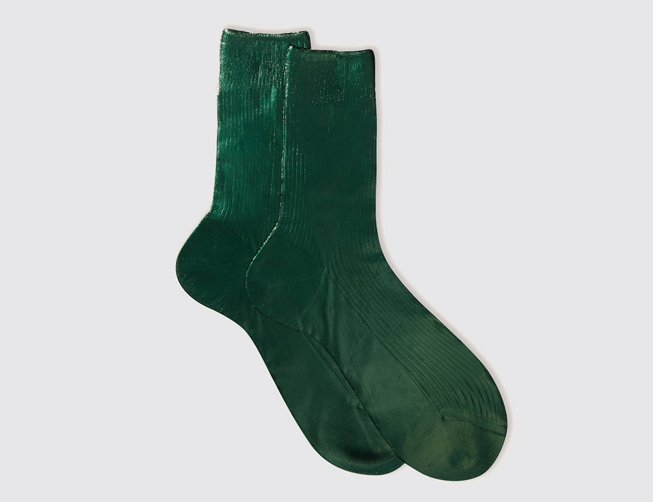 One Ribbed Laminated Socks