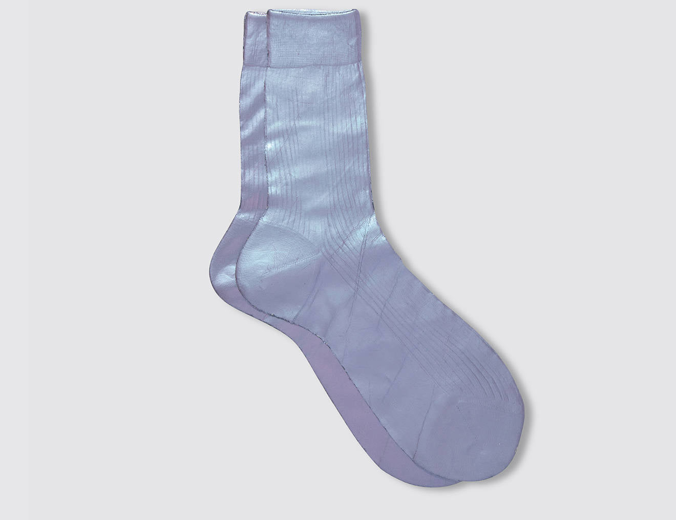 One Ribbed Laminated Socks