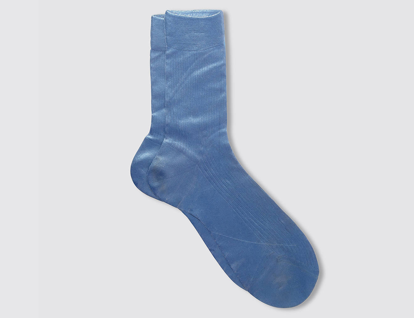 One Ribbed Laminated Socks