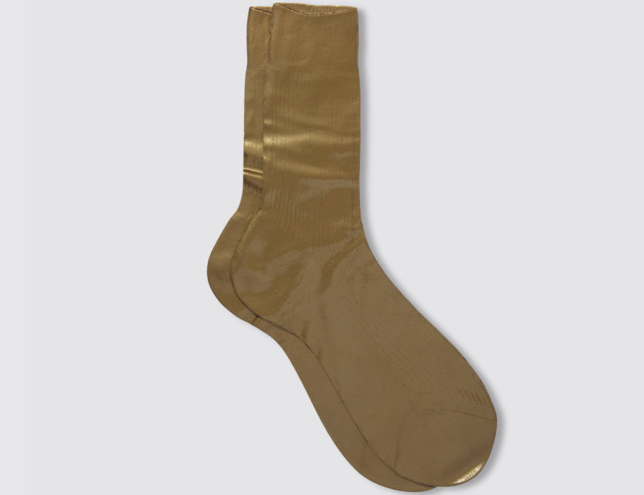 One Ribbed Laminated Socks