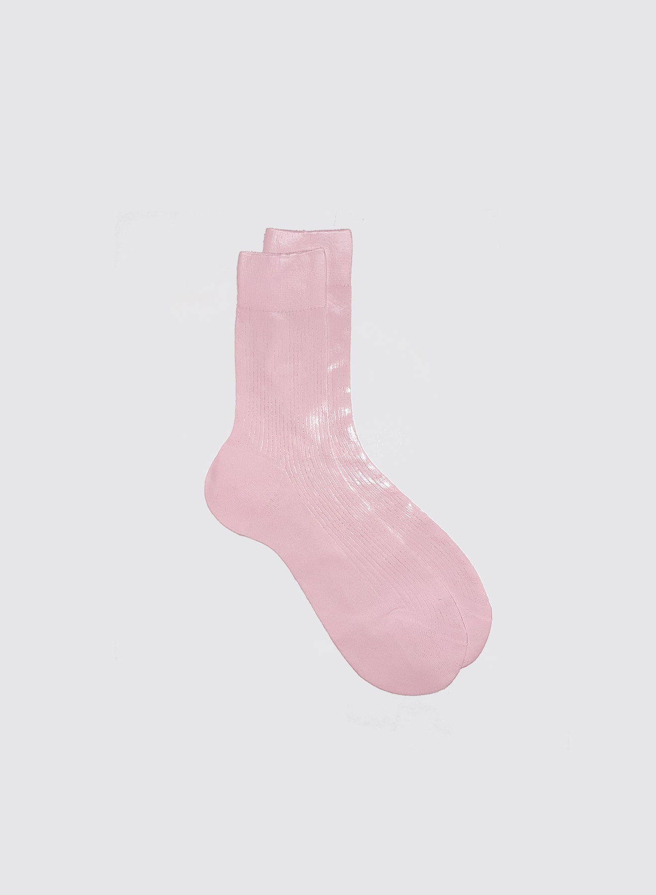One Ribbed Laminated – Silk Metallic Socks | Maria La Rosa – MARIA